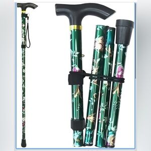 NWOT Folding Cane, 5-Level Adjustable Height Lightweight Portable Foldable